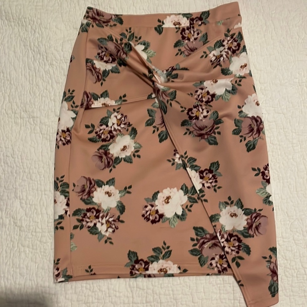 WOMENS FLORAL PENCIL SKIRT